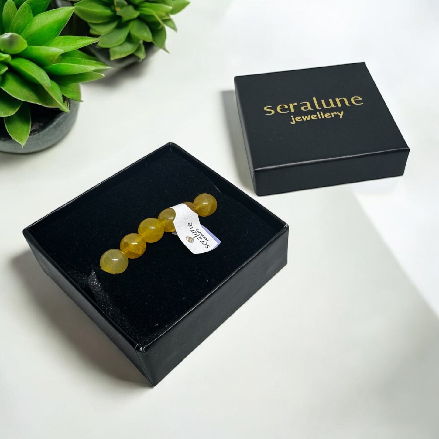 Bransoletka Cytryn Kamień 8mm Radość i Odwaga z Cytrynem 16-18cm