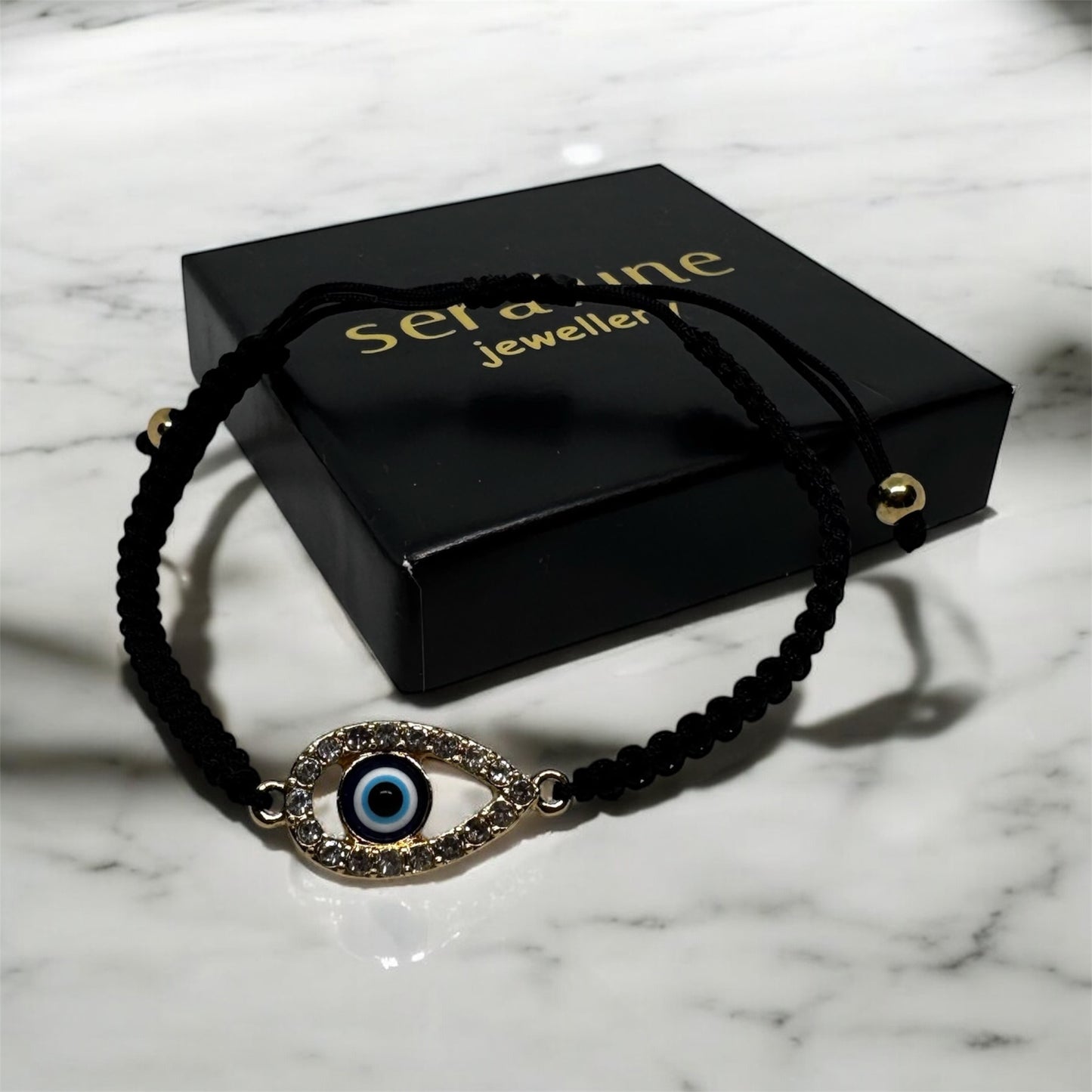 Bransoletka Ochronna Oko Proroka Evil Eye Sznurkowa