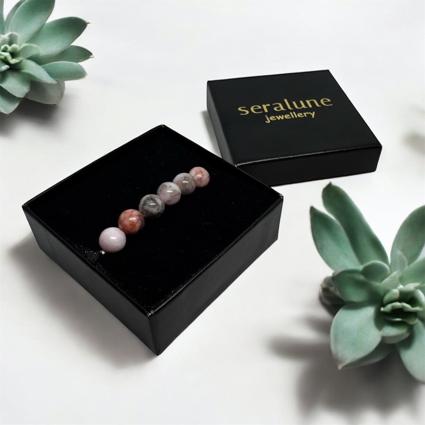 Bransoletka Jaspis Pastelowy Pink Zebra Spokój Harmonia