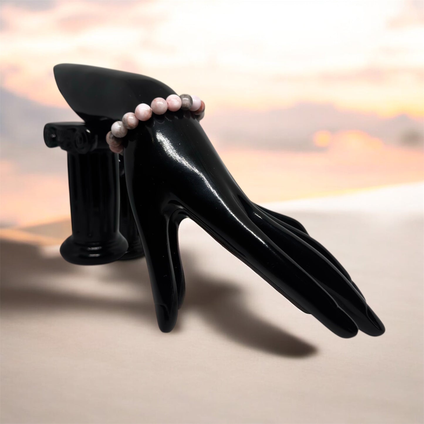 Bransoletka Jaspis Pastelowy Pink Zebra Spokój Harmonia