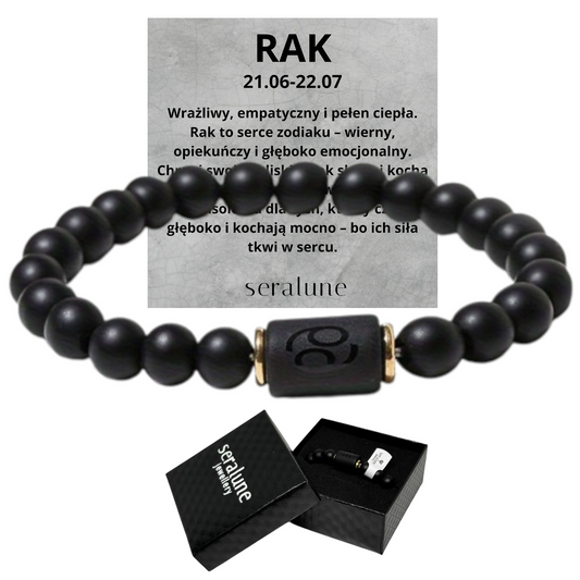 Bransoletka Dla Znaku Zodiaku Rak Onyks 8mm