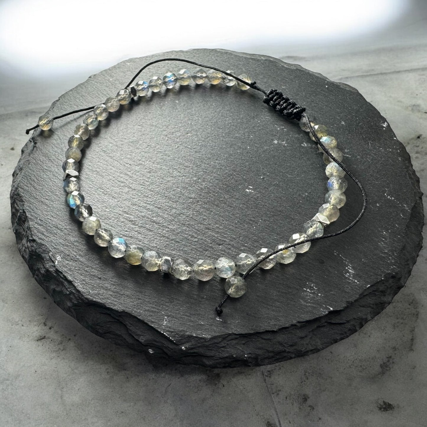 Bransoletka Labradoryt Fasetowany 4mm Kamień Naturalny