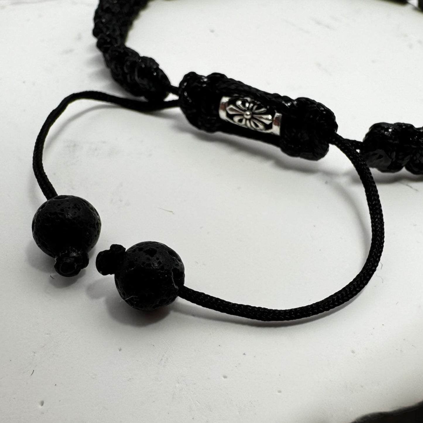 Bransoletka Męska Czarny Turmalin Kamień Naturalny Stal 10mm RAW