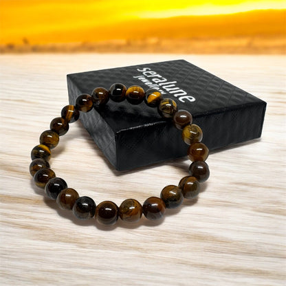 Bransoletka Tygrysie Oko Tiger Eye Ochrona Czakra Splotu Słonecznego