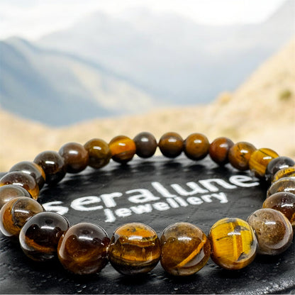 Bransoletka Tygrysie Oko Tiger Eye Ochrona Czakra Splotu Słonecznego