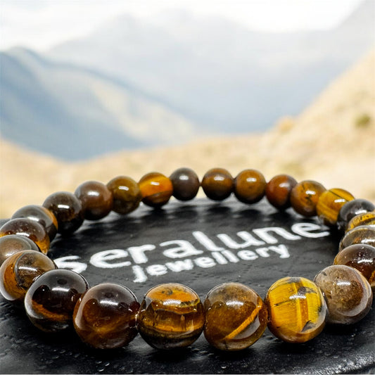 Bransoletka Tygrysie Oko Tiger Eye Ochrona Czakra Splotu Słonecznego