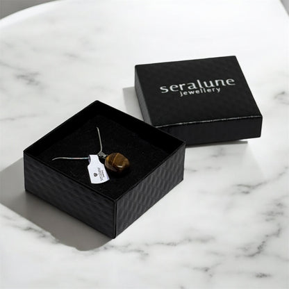 Naszyjnik Oko Tygrysa Kamień Stal Nierdzewna Wisiorek