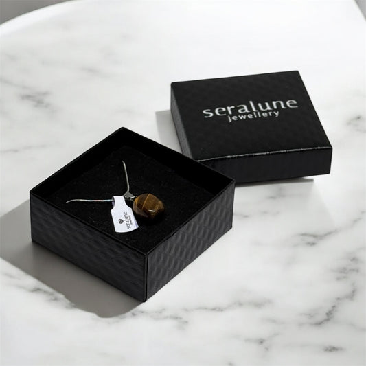 Naszyjnik Oko Tygrysa Kamień Stal Nierdzewna Wisiorek