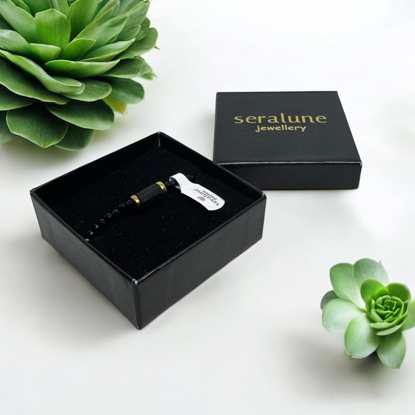 Naszyjnik Czarny Turmalin Obsydian Fasetowany Choker