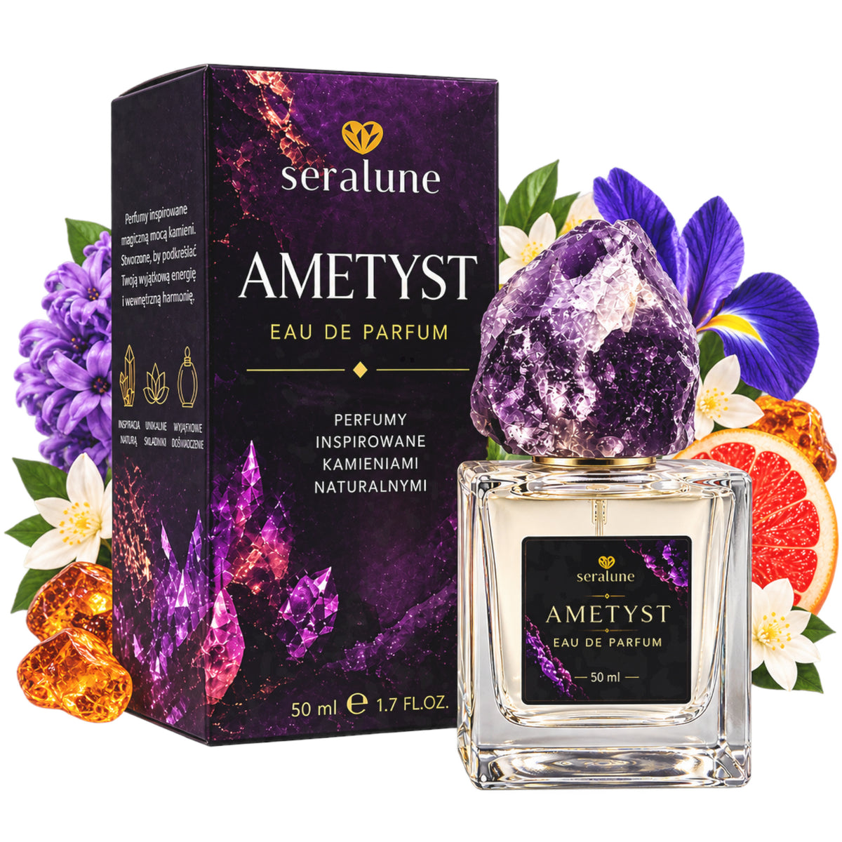 Perfumy Seralune Ametyst EDP 50ml Kamień Naturalny