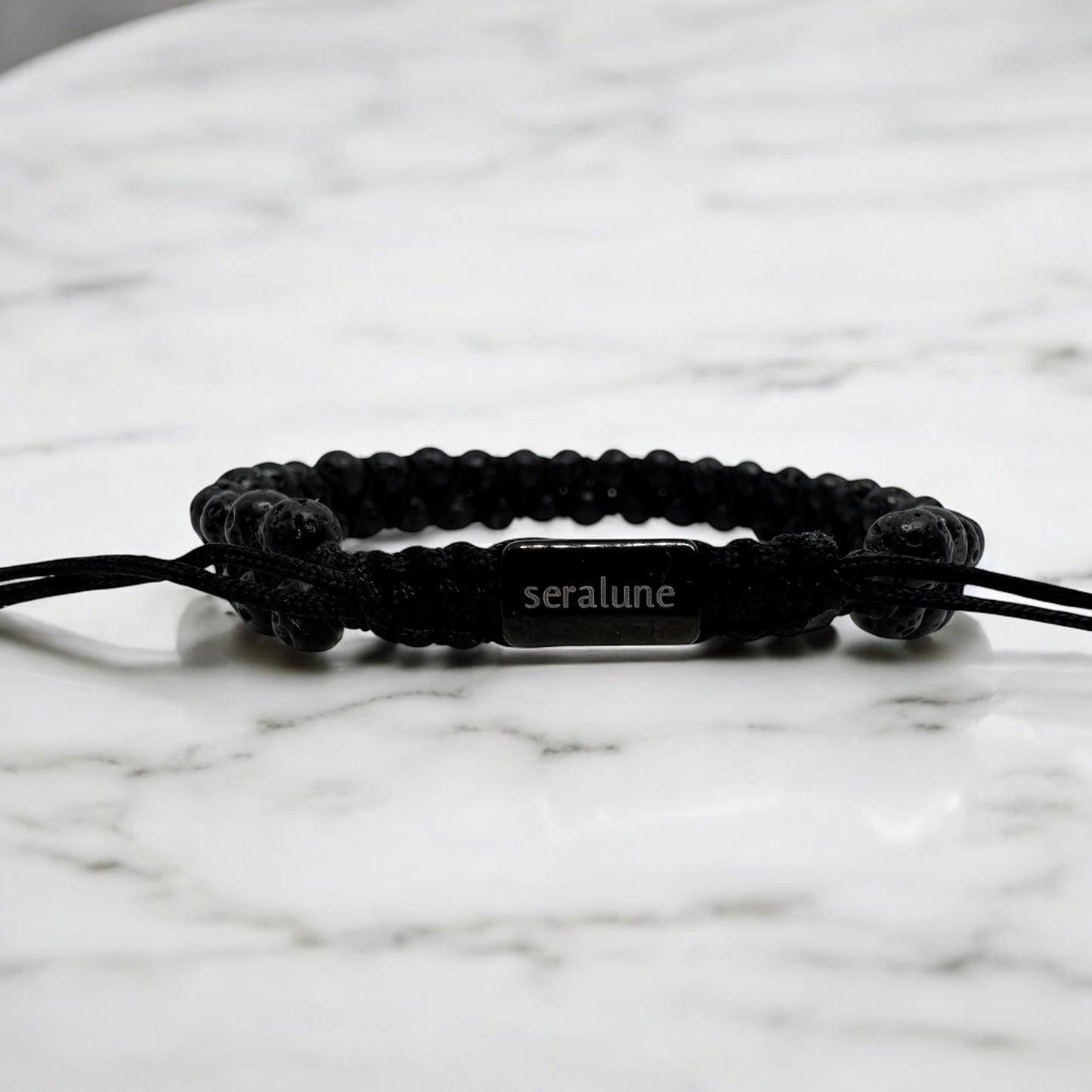 Bransoletka Lawa Wulkaniczna Naturalny Kamień