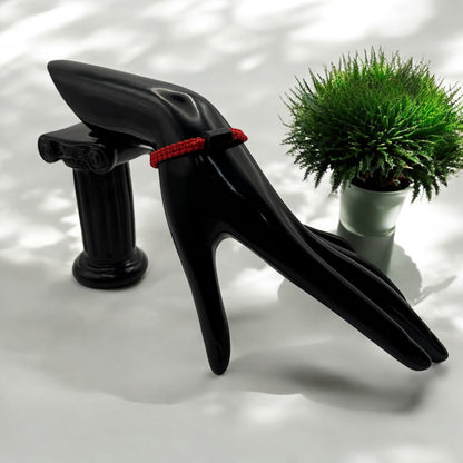 Bransoletka Ochronna Czarny Turmalin Czerwony Sznurek