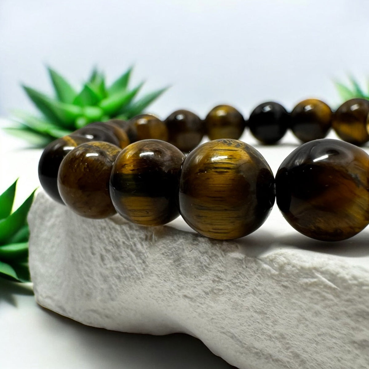 Bransoletka Czarny Turmalin Tygrysie Oko 8mm - Seralune