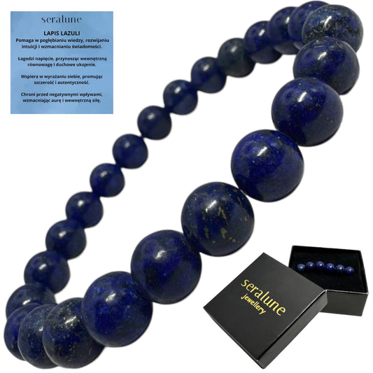 Bransoletka Lapis Lazuli Kamień 8mm AAA Harmonia Ochrona - Seralune
