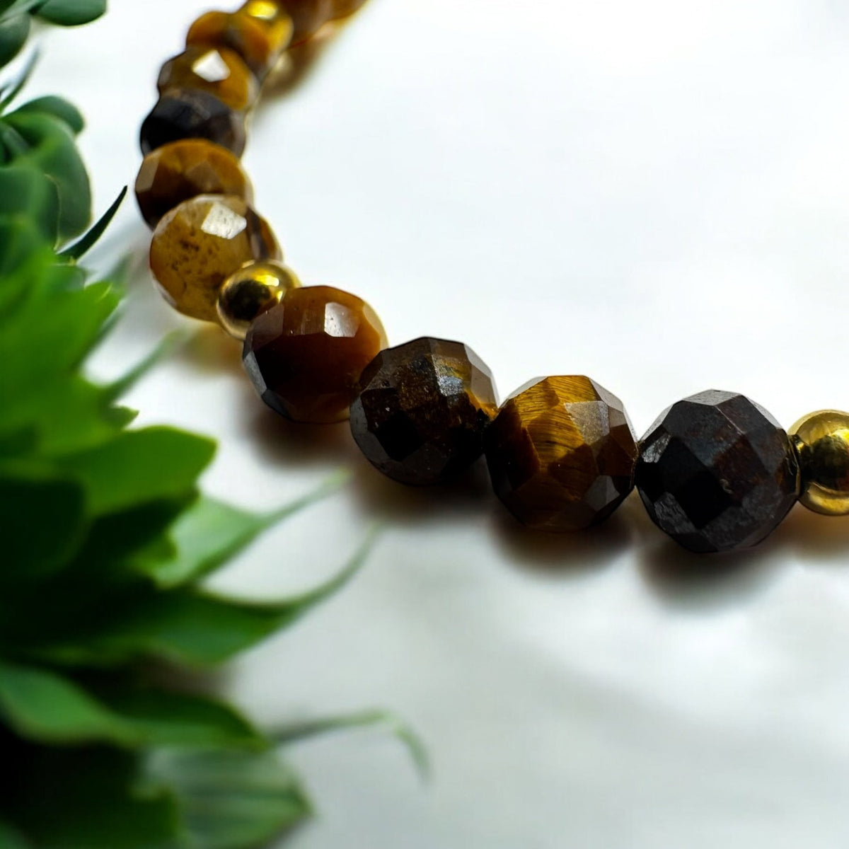 Bransoletka Tygrysie Oko Tiger Eye Kamień 4mm Sznurek - Seralune