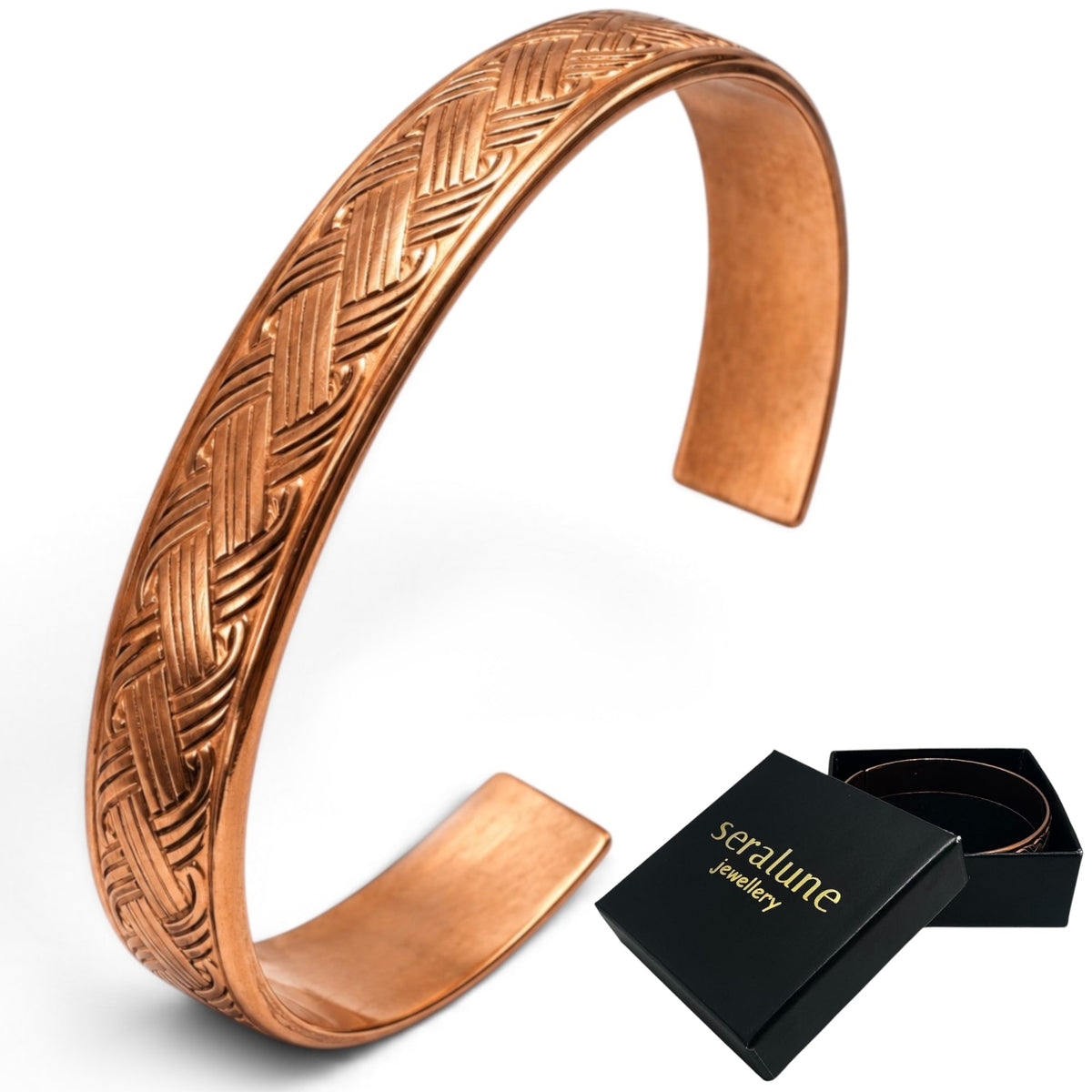 Bransoletka Zdrowotna Miedziana Celtycka 12mm Bangla - Seralune
