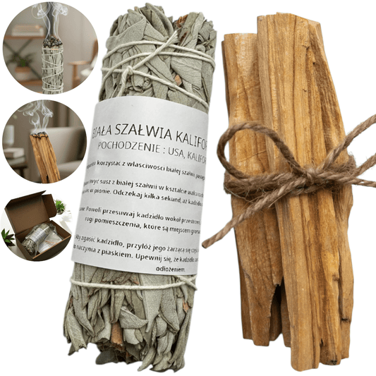 Kadzidło Palo Santo Biała Szałwia Kalifornijska Zestaw 20 Sesji Seralune - Seralune